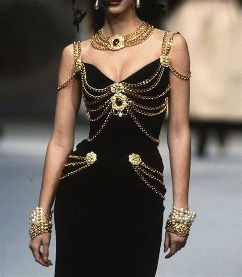 90s versace dress gold chains dupe|famous women wearing versace.